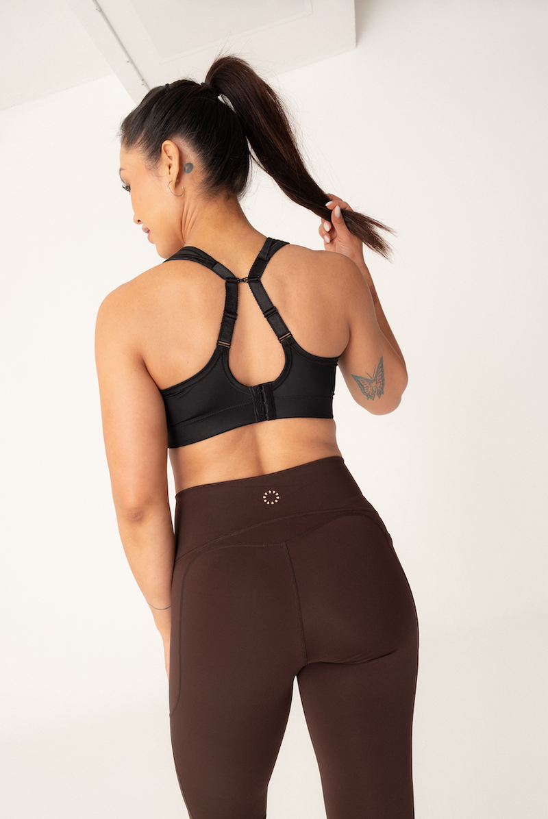 Pure Lime Compression Bra High Impact Bra 2000 Black