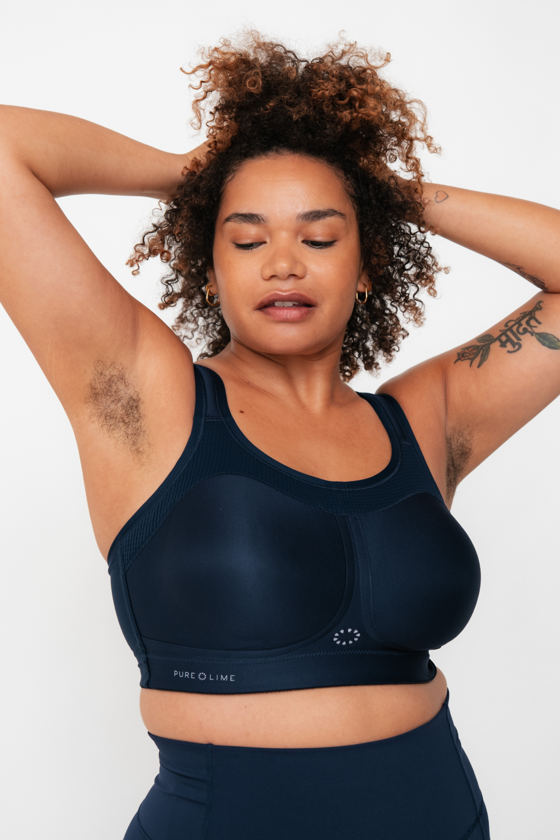 Pure Lime Compression Bra High Impact Bra 4300 Baritone Blue