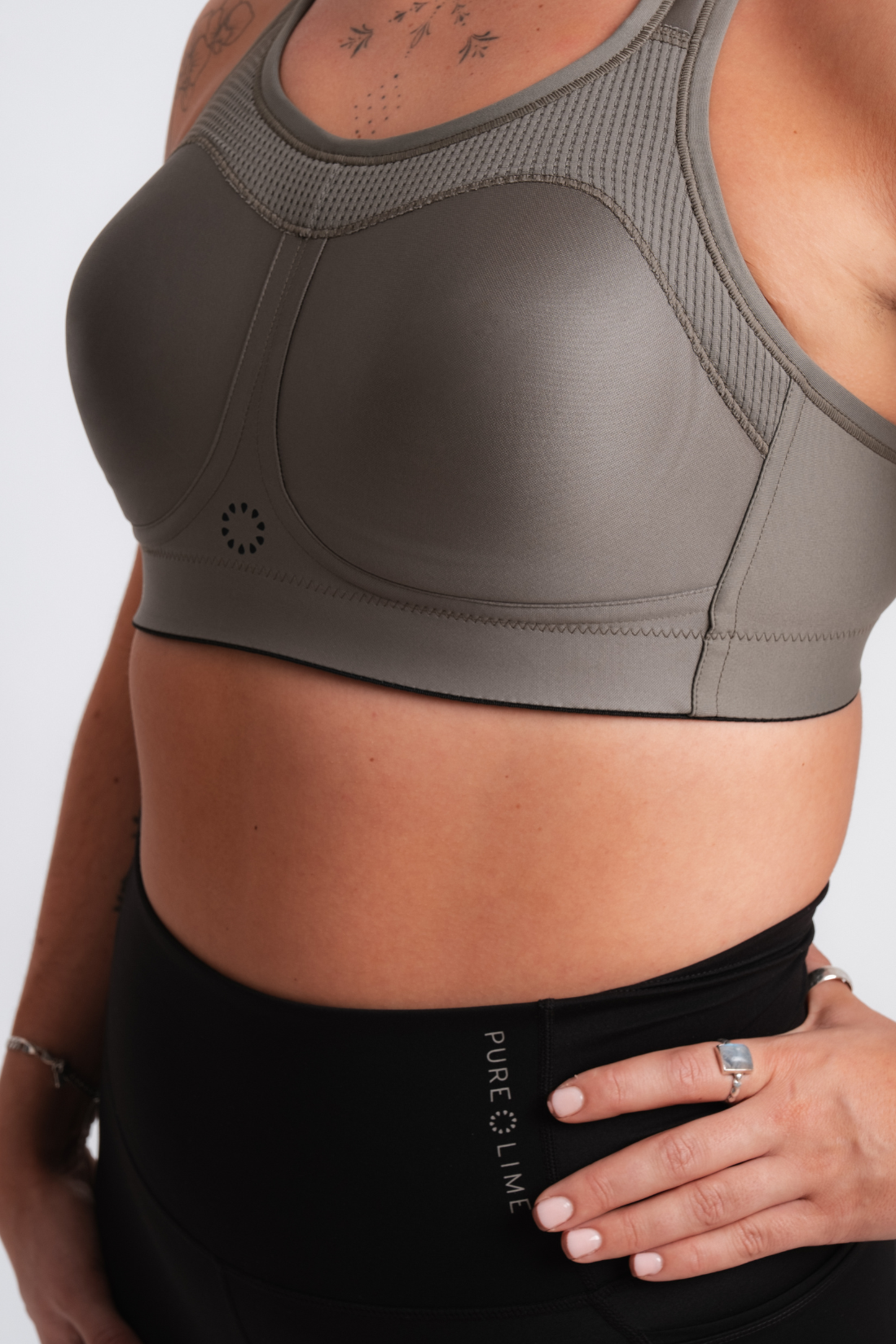 Pure Lime Compression Bra High Impact Bra 4615 Smokey Olive