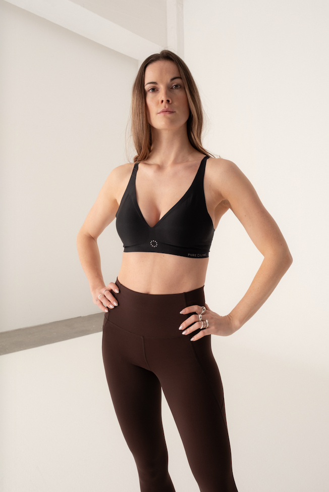 Pure Lime Invisible Microfiber Bra Bra 2000 Black