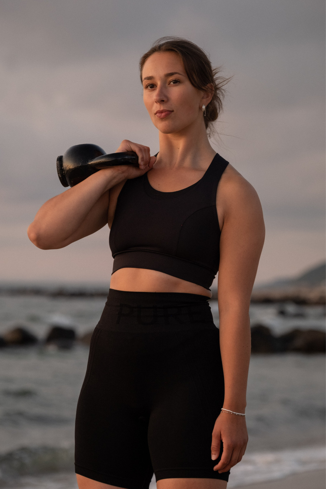 Pure Lime Invisible sports top Bra Top 2000 Black