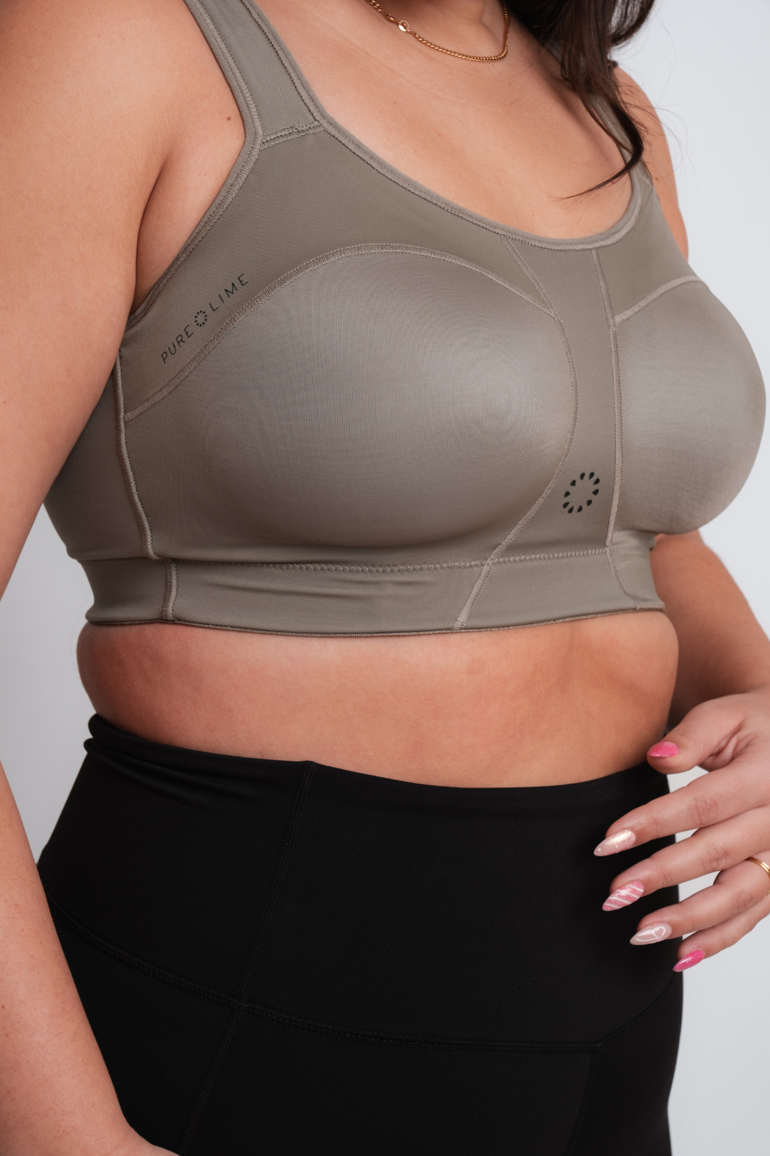 Pure Lime Padded Athletic Bra Bra 4615 Smokey Olive