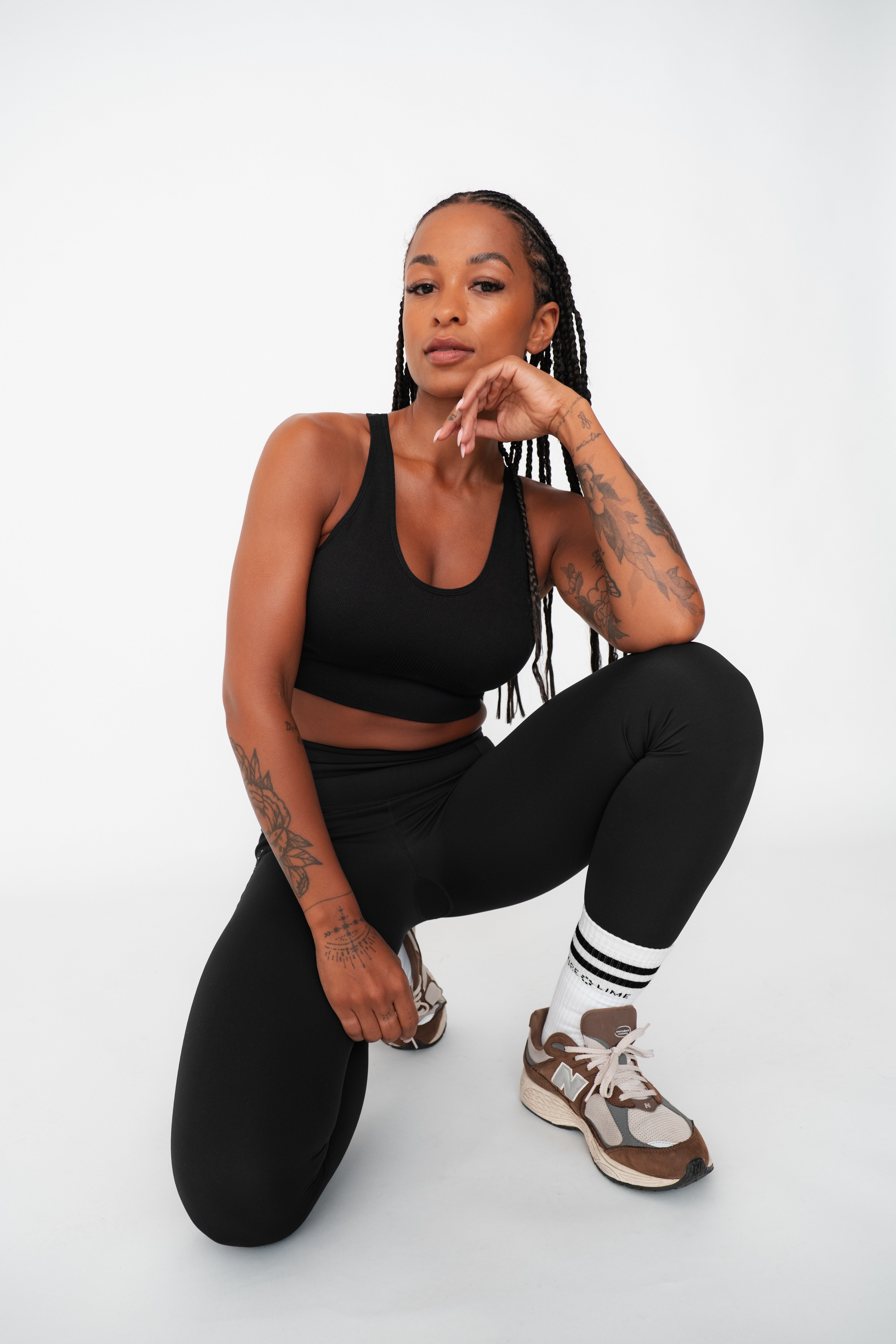 Seamless Rib Top - Black