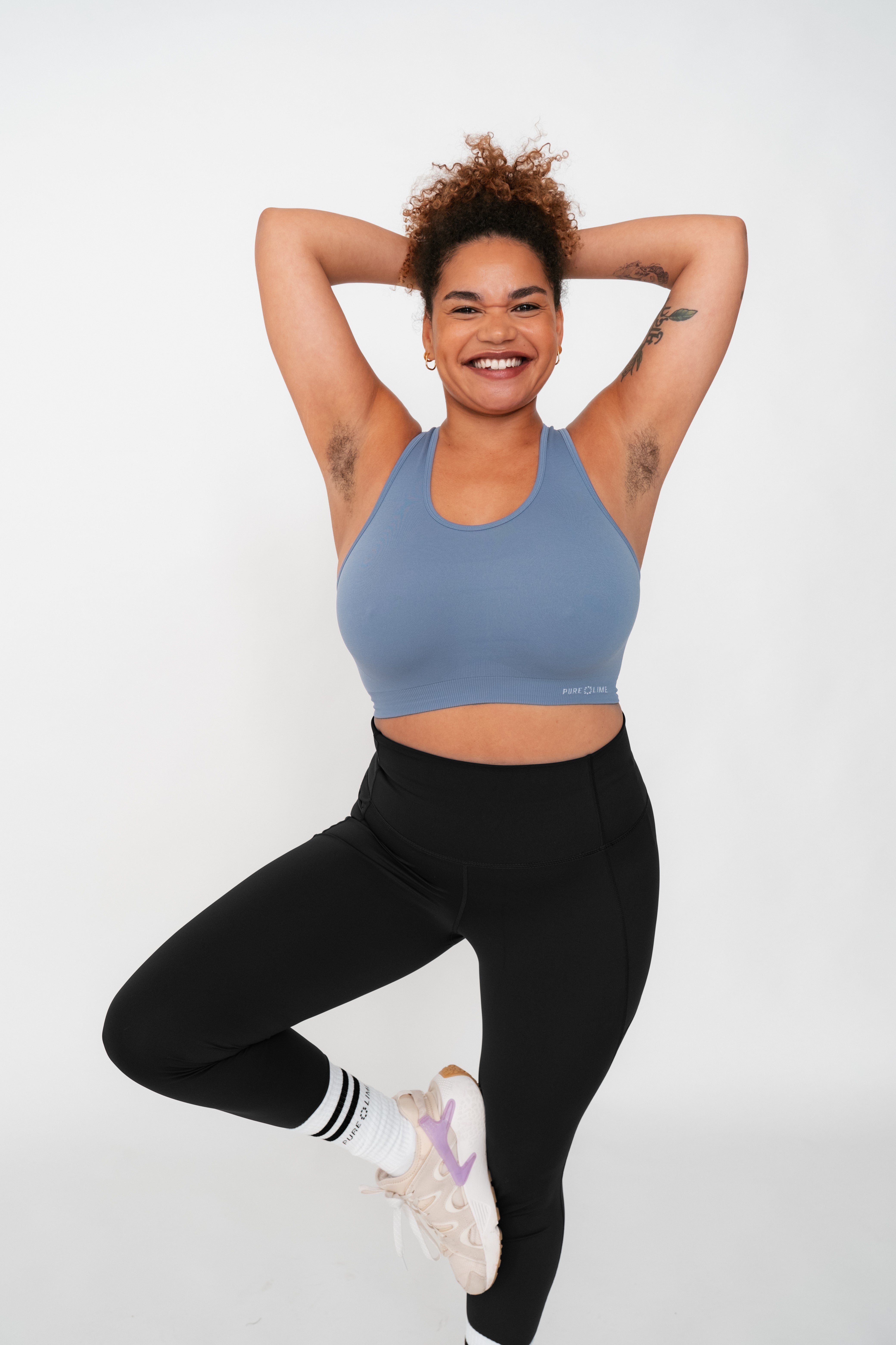 Seamless Bra Top - Dew Blue