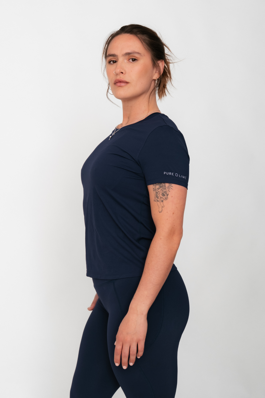 Pure Lime Pure Training Tee Tee 4300 Baritone Blue