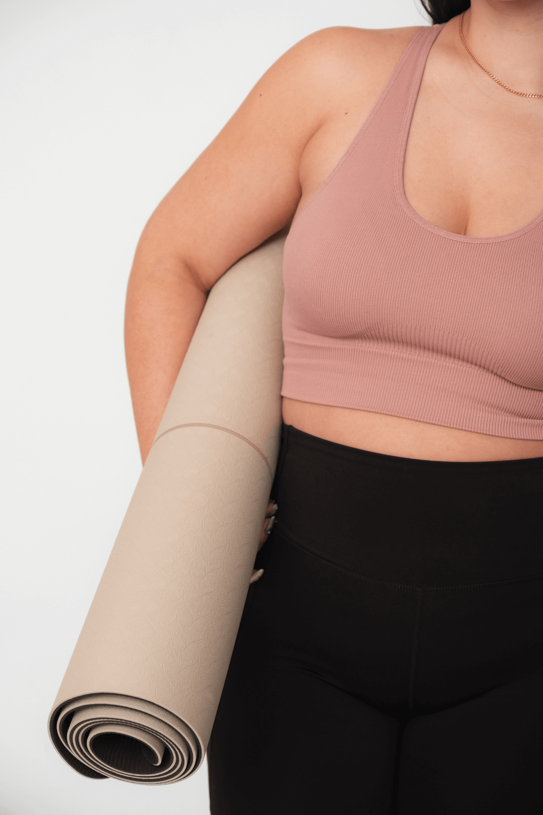 Pure Lime Seamless Rib Top Bra Top 6211 Dusty Rose