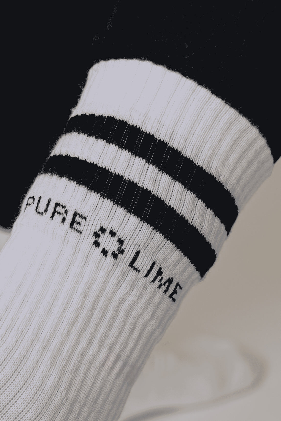 Pure Lime Tennis socks 2-pack Socks 1000 White