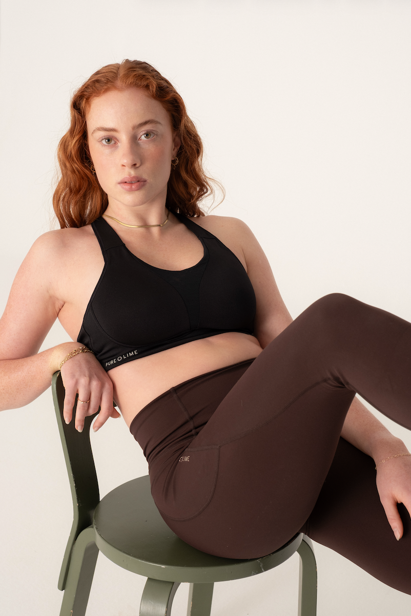Pure Lime Essence Mesh Bra Bra 2000 Black