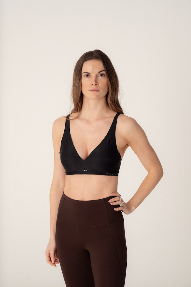 Pure Lime Invisible Microfiber Bra Bra 2000 Black