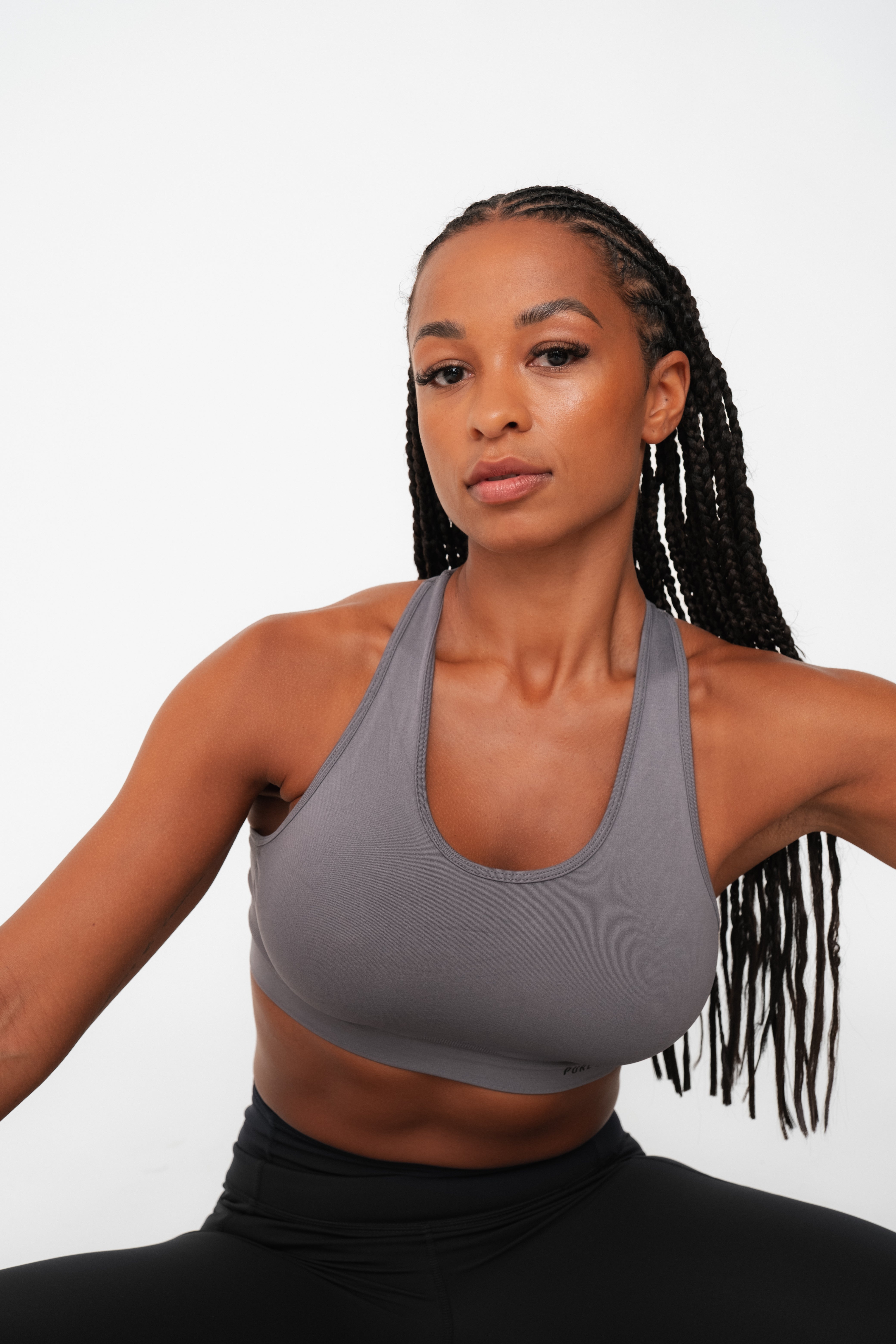 Seamless Bra Top - Volcanic Glass