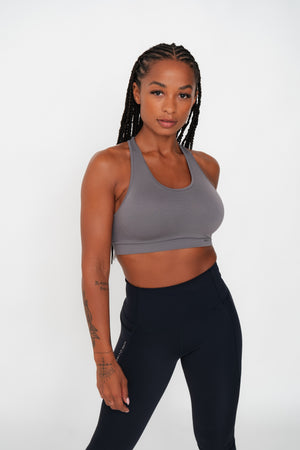 Seamless Bra Top - Volcanic Glass