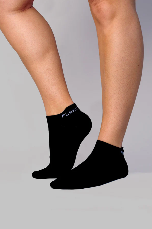 Pure Lime Pure Lime Footies 3-pack Socks 2001 Black/Black