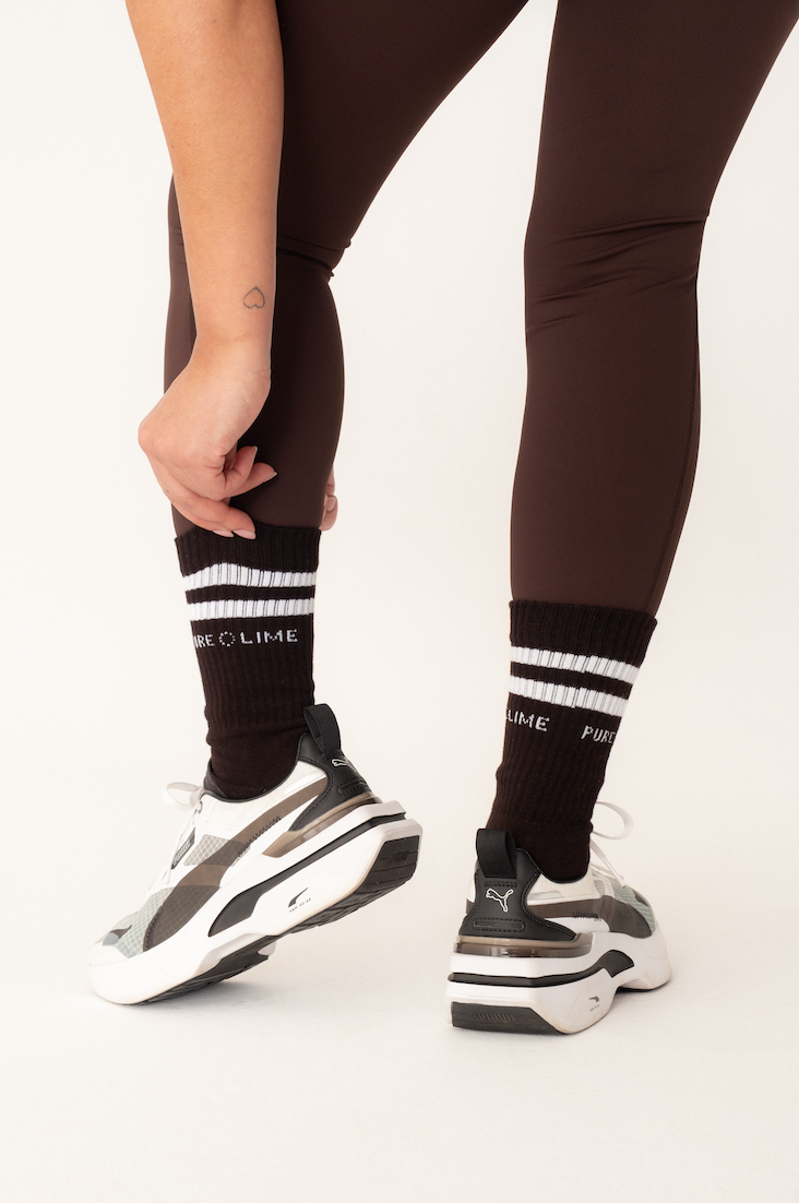 Pure Lime Pure Lime Tennis Sock 3 pack Socks 1840 Coffee Bean mix