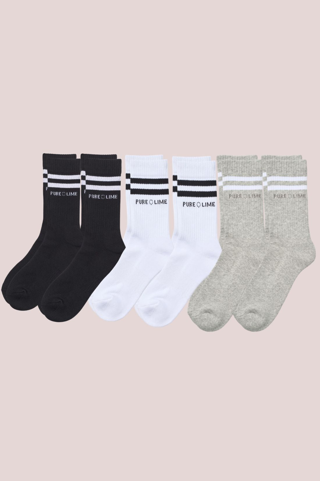 Pure Lime Pure Lime Tennis Sock 6 pack Socks 2011 Black, white, LGM