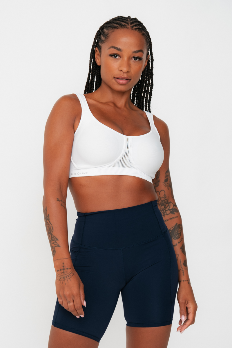 Pure Lime Support Bra Bra 1000 White