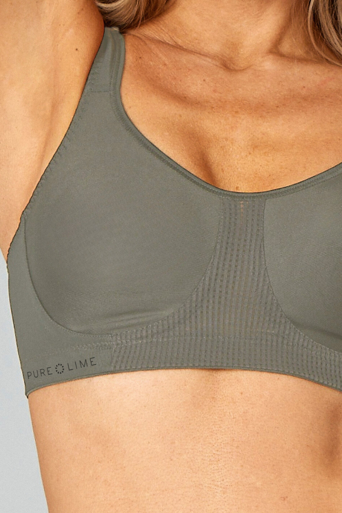 Pure Lime Support Bra High Impact Bra 4615 Smokey Olive